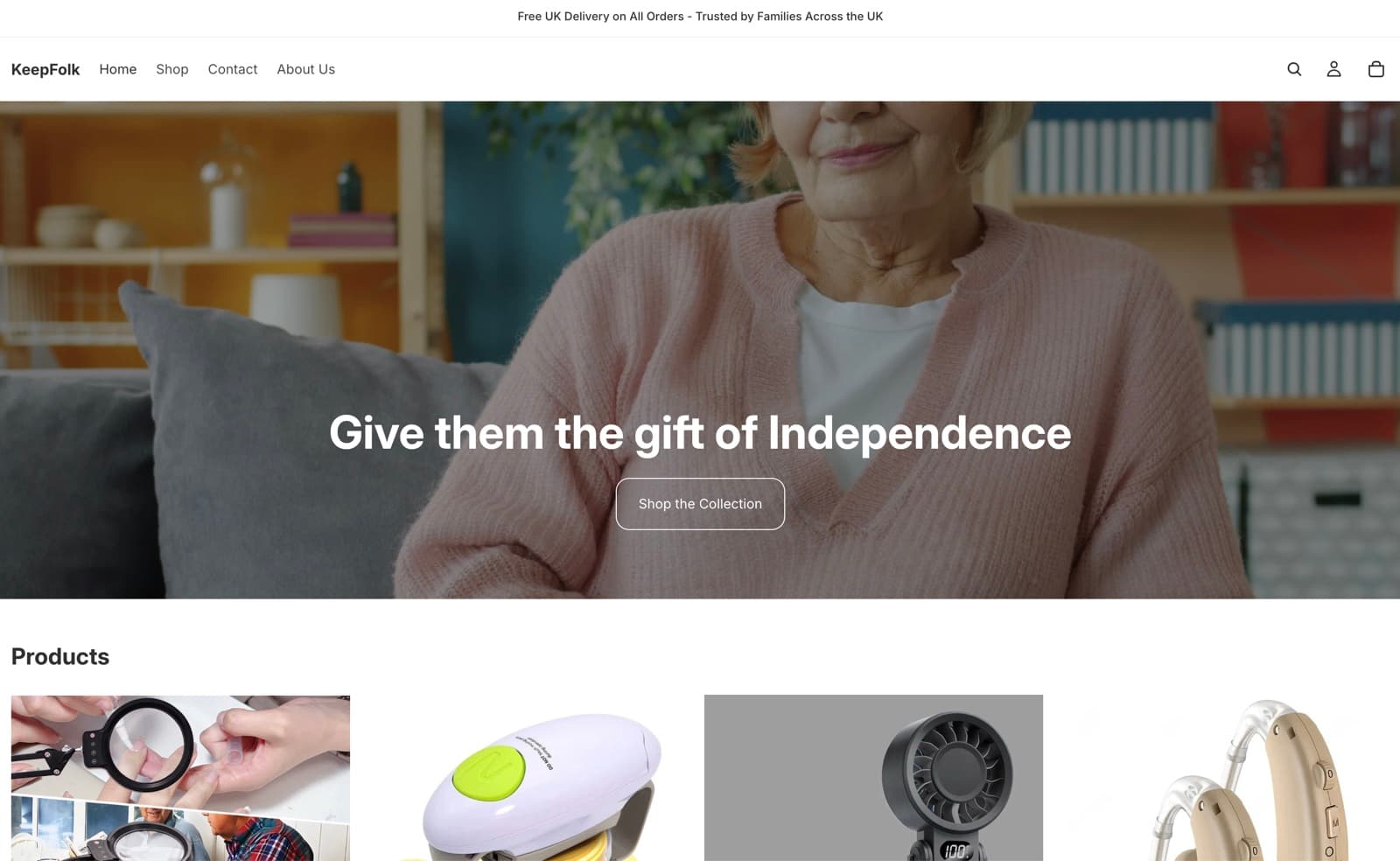 KeepFolk, live site preview